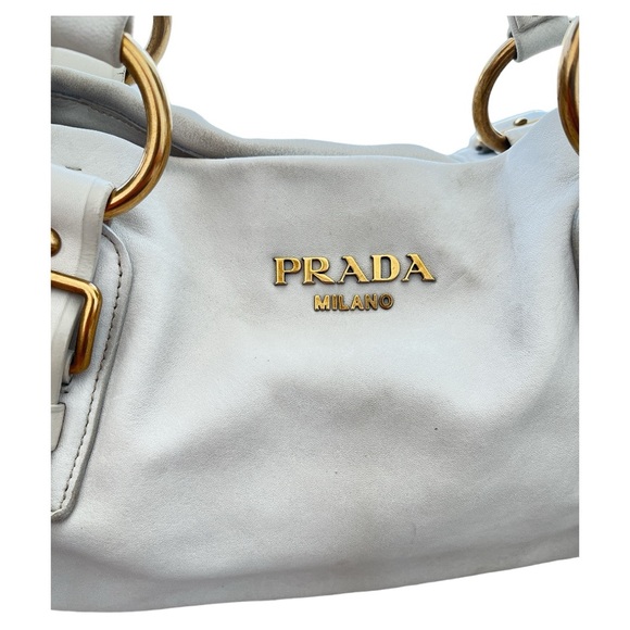 Prada Leather Studded Shoulder Bag - Picture 5 of 9